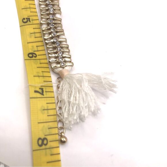 Express Gold and White Woven Bracelet - Picture 7 of 7